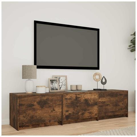 Mobile TV con LED con LED Quercia Affumicata 165 x 34 x 40 cm - Foto 2