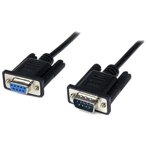 Cavo seriale null modem DB9 RS232 nero 2 m - F / M - Foto 1