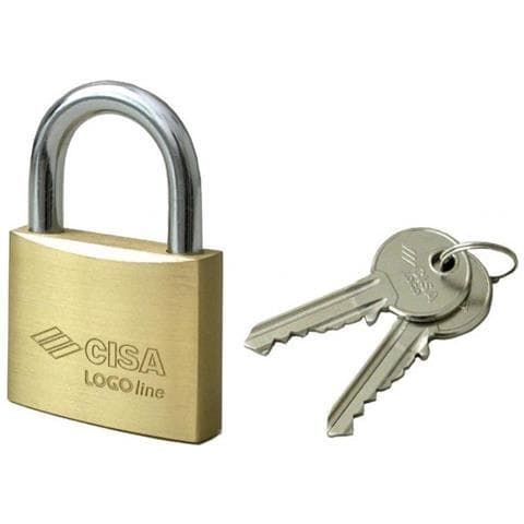 Lucchetto Logoline arco in acciaio monoblocco in ottone 2 chiavi 2 Pz - Foto 4