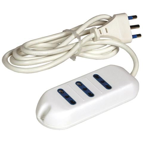 Multipresa 3 posti 2P+T 16A bipasso Spina 2P+T 16A Cavo m 1,5 - Foto 1