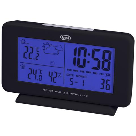 Stazione Meteo Radiocontrollata Con Sensore Esterno Trevi Me 3p08 Rc Nero - Foto 1