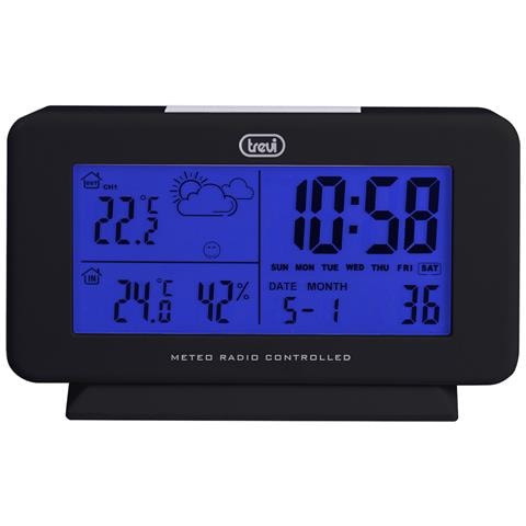 Stazione Meteo Radiocontrollata Con Sensore Esterno Trevi Me 3p08 Rc Nero - Foto 3