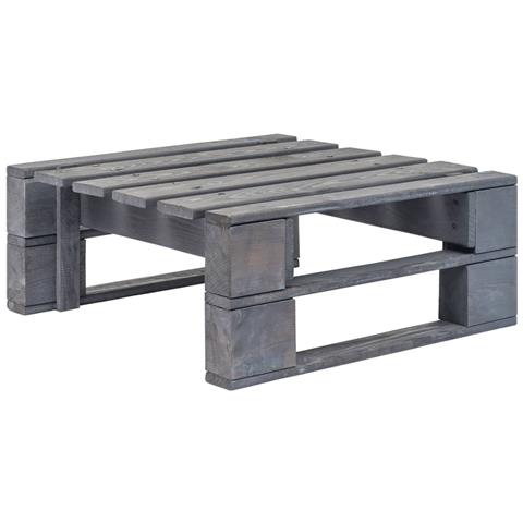 Ottomana Da Giardino Con Pallet In Legno Fsc Grigio - Foto 1