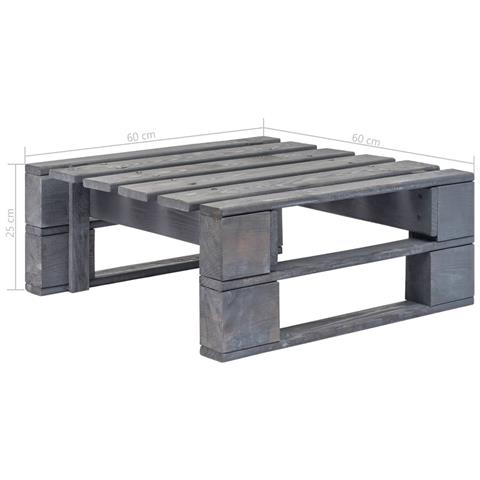 Ottomana Da Giardino Con Pallet In Legno Fsc Grigio - Foto 2