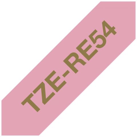 TZe-RE54 - Satinata - dorato su rosa - Rotolo (2,4 cm x 4 m) 1  - Foto 3