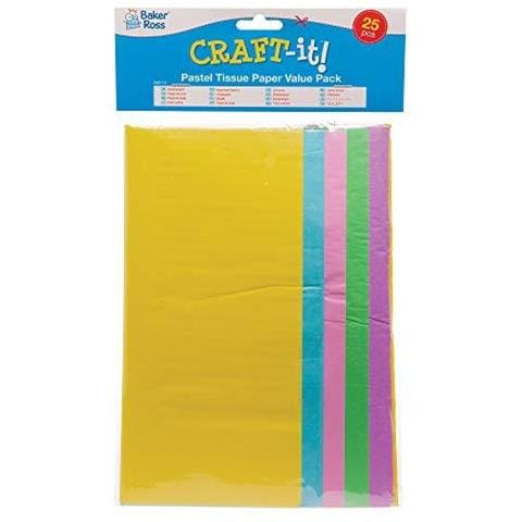Aw113 Pastello Carta Velina Value Pack Perfetto Per Tutte Le Arti E Mestieri Progetti Ideale Per Aula Lavoro A Casa Attivit E Dei Compiti Del Gruppo Craft (confezione Da 25) - Foto 2