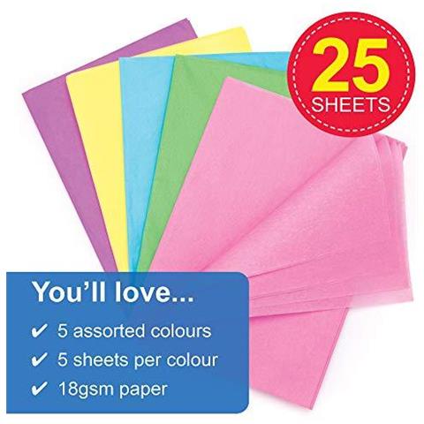 Aw113 Pastello Carta Velina Value Pack Perfetto Per Tutte Le Arti E Mestieri Progetti Ideale Per Aula Lavoro A Casa Attivit E Dei Compiti Del Gruppo Craft (confezione Da 25) - Foto 4