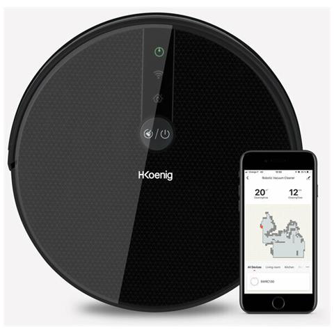 Robot Aspirapolvere e MOP Wi-Fi WaterMop Gyro + Colore Nero - Foto 5