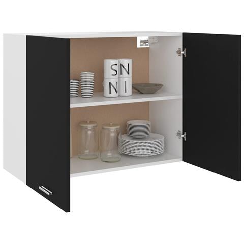 Mobile Pensile “Lyon” Nero 80x31x60 cm in Legno Multistrato - Foto 2