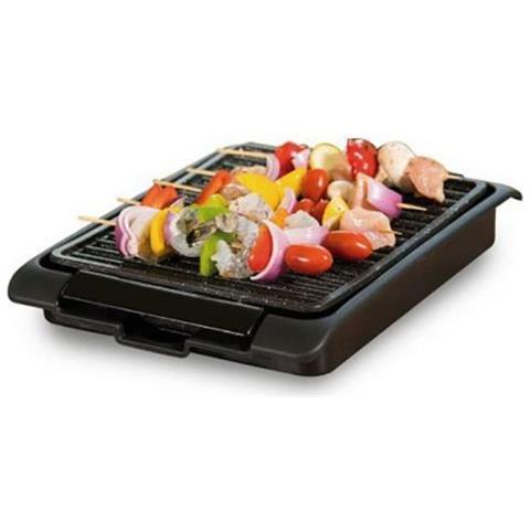 Bistecchiera Elettrica Senza Fumo Piastra Griglia Grill Pietra Gres Antiaderente - Foto 1