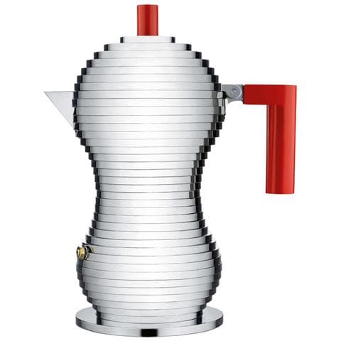 Caffettiera espresso pulcina rosso 3 tazza alluminio - Foto 1