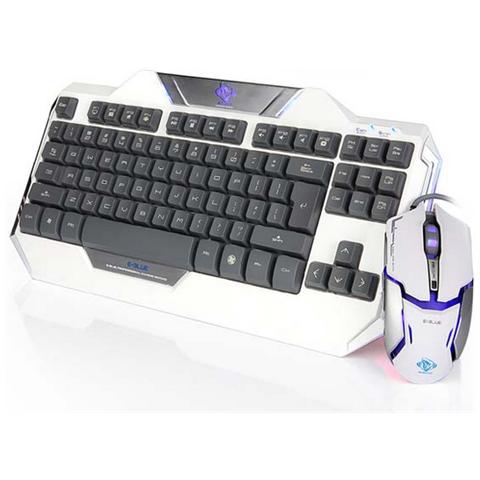 EKM811WHUSIU, Cablato, USB, Nero, Bianco, Ottico, PC / server, Giocare - Foto 1