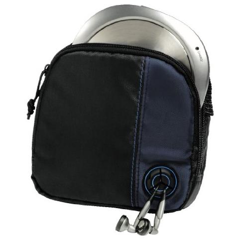 CD Player Bag for Player and 3 CDs, black / blue Nero - Foto 1