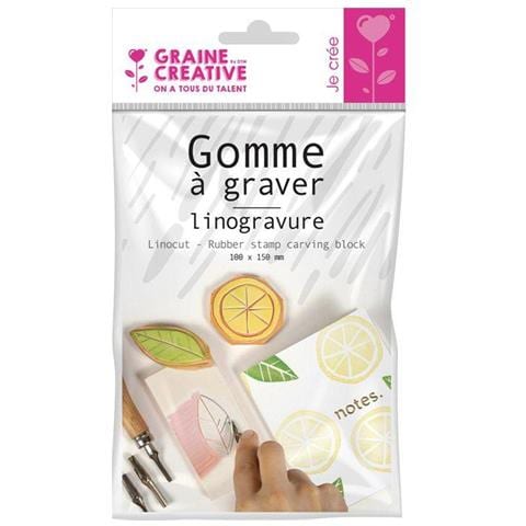 Sacchetto 1 Lastra Di Gomma Da Incidere Per Linoleografia - 15 X 10 Cm - Foto 1