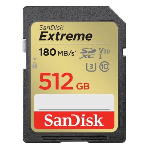 Sandisk Extreme 512 Gb Sdxc Uhs-i Classe 10 (sandisk Extreme - Scheda Di Memoria Flash - 512 Gb - Video Class V30 / Uhs- - Foto 1