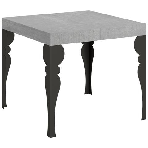Tavolo Allungabile 90x90/246 Cm Paxon Telaio Antracite - Cemento - Foto 5