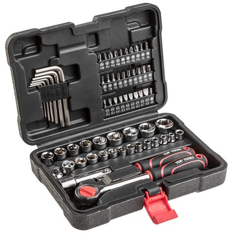 Serie Di Chiavi A Bussola 1/4"", 3/8"", 63 Pz. - Foto 1