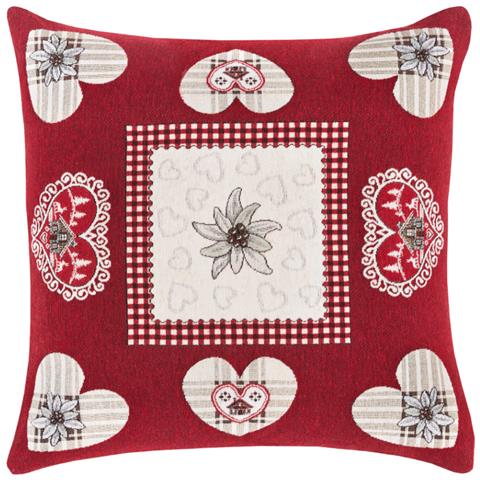 Federa Cuscino Arredo Casa Fodera Tessuto Cinigliato Cuori Ortles 50x50 Ortles - Foto 1