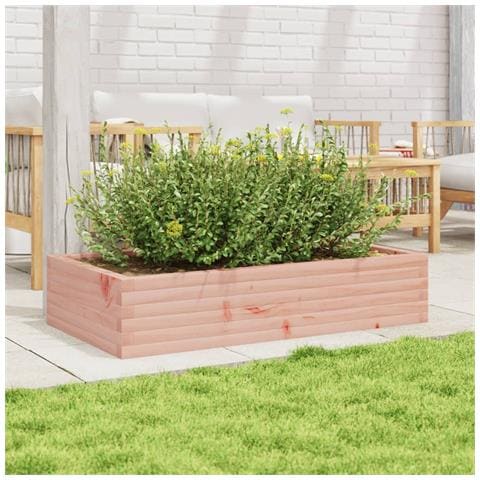 Fioriera Da Giardino 110x60x23 Cm In Legno Massello Di Douglas - Foto 3