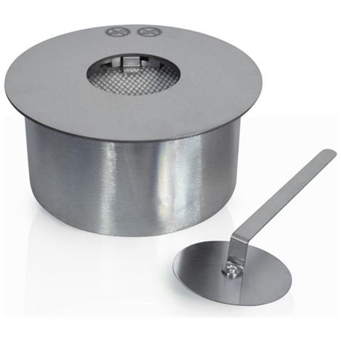 Bruciatore Tondo Per Camino A Bioetanolo Biocamino Inox 2,5 Lt D. 25 Cm - Foto 1
