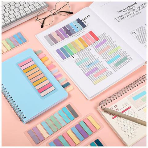 Note Adesive Fluorescenti, Note Indice Classificate Con Custodia - Foto 2