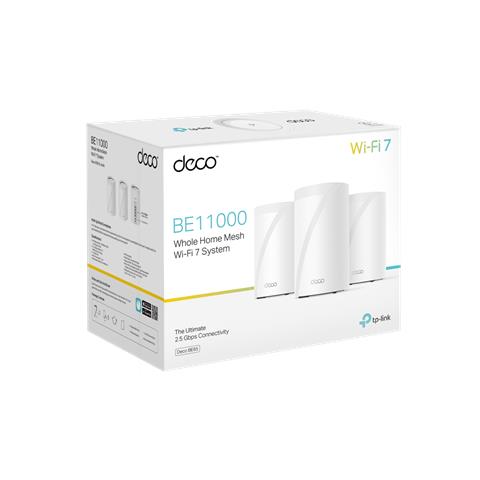 Deco BE65 Tri-band (2,4 GHz / 5 GHz / 6 GHz) Wi-Fi 7 (802.11be) Bianco 4 Interno - Foto 4