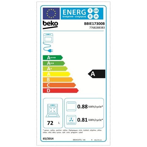 BBIE17300B forno 72 L Nero - Foto 2