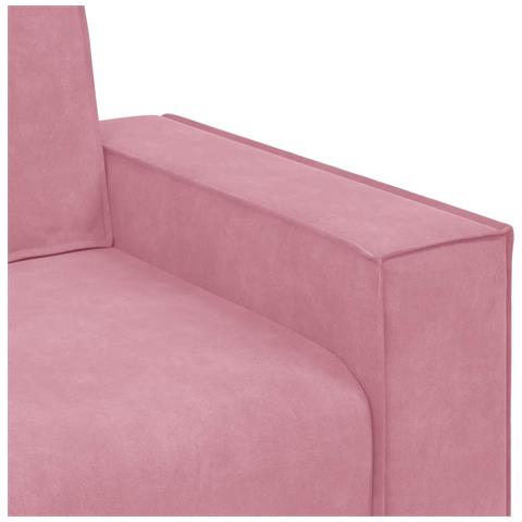 Divano a 2 Posti Rosa 140 cm in Velluto - Foto 9