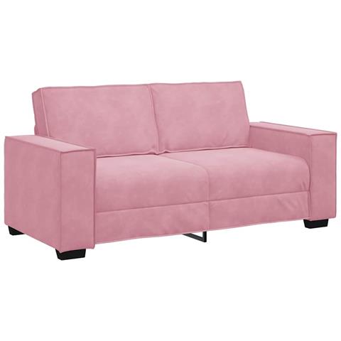 Divano a 2 Posti Rosa 140 cm in Velluto - Foto 1