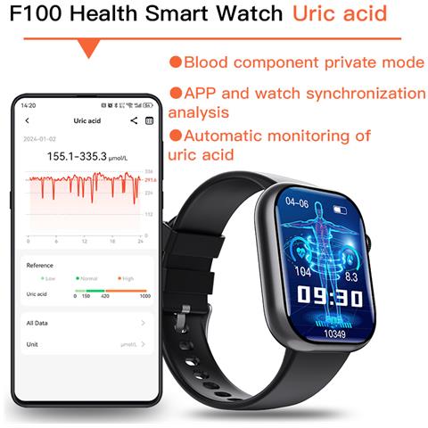 Orologio Ecg Intelligente Con Cardiofrequenzimetro, Fitness Tracker, Con Più Modalità Sportive Black Bamboo Edition Strap - Foto 7