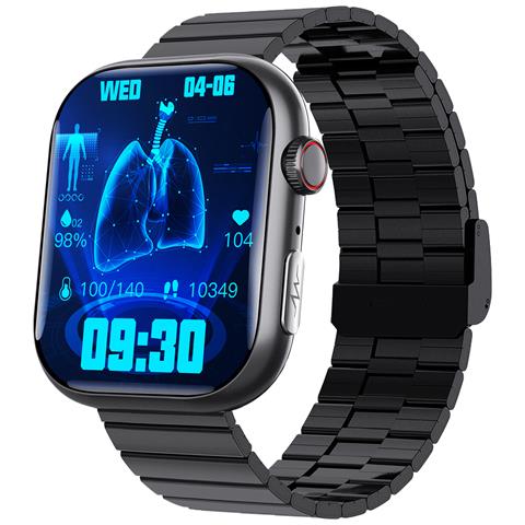 Orologio Ecg Intelligente Con Cardiofrequenzimetro, Fitness Tracker, Con Più Modalità Sportive Black Bamboo Edition Strap - Foto 1