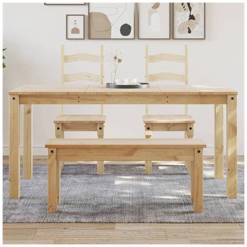 Tavolo Da Pranzo Panama 160x80x75 Cm In Legno Massello Di Pino - Foto 1