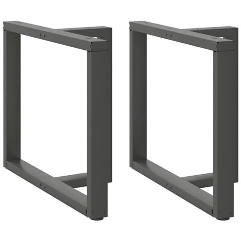 Gambe Tavolo Pranzo A T 2pz Antracite 90x35x(72-73)cm Acciaio - Foto 1
