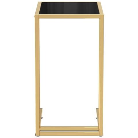 Tavolino Per Computer Nero 50x35x65 Cm In Vetro Temperato - Foto 2