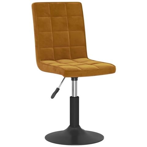 Lusso Casadino -  Sedie Da Pranzo Girevoli 2 Pz Marroni In Velluto - Foto 2