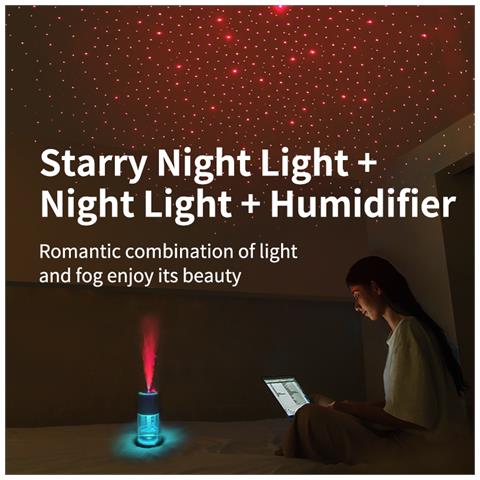Umidificatore Cielo Stellato: Proiettore E Purificatore D'aria Pink - Foto 2