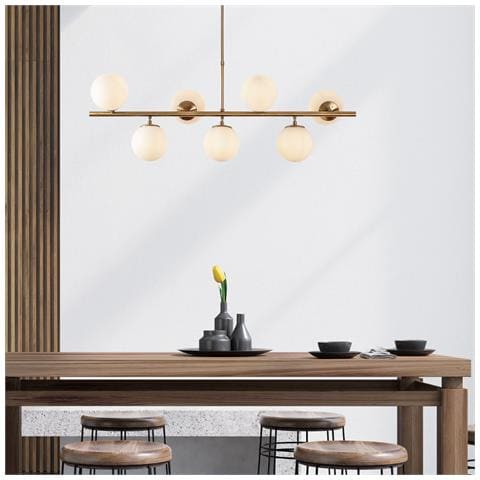 Victoire Lampada A Sospensione Dorata A 7 Luci - Foto 2