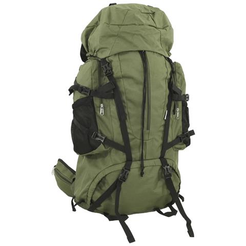 Zaino da Trekking Verde Militare 60 L in Tessuto Oxford - Foto 1