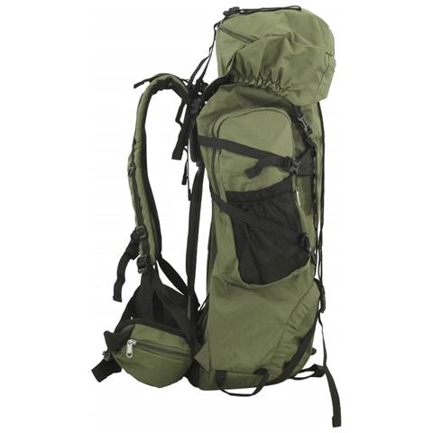 Zaino da Trekking Verde Militare 60 L in Tessuto Oxford - Foto 2