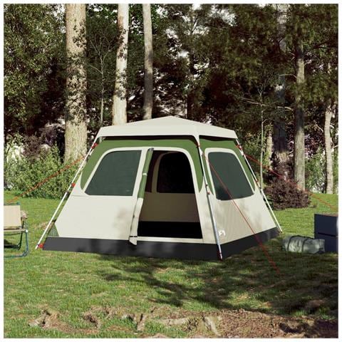 Tenda a Cupola da Campeggio 4 Persone Verde a Rilascio Rapido - Foto 2