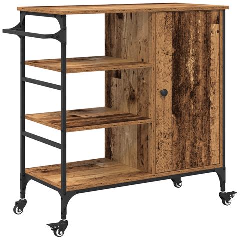 Carrello da cucina Legno Vecchio 87,5x38,5x84,5 cm Legno ingegnerizzato - Foto 1