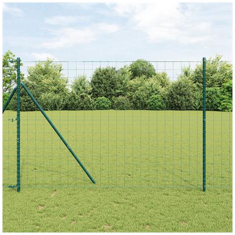 Recinto Euro con 7 pali 1.6x10 m Acciaio zincato Verde - Foto 2