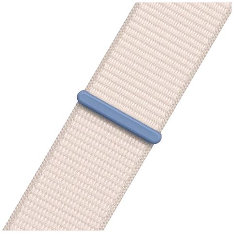 Bracciale Sport Per Apple Watch 38 / 42mm In Nylon Regolabile Ultra Sicuro, Argento - Foto 5