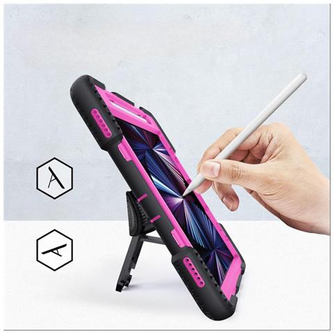 Custodia Armatura Con Supporto Girevole Per Ipad Pro 11 2022/21/20 Nera - Foto 2