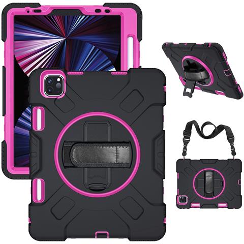 Custodia Armatura Con Supporto Girevole Per Ipad Pro 11 2022/21/20 Nera - Foto 4