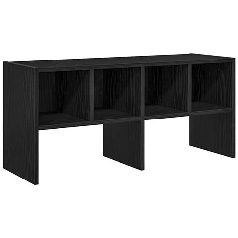 Scarpiera Impilabile Rovere Nero 89,5x30x40 cm - Foto 1