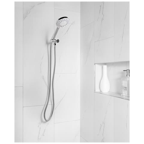 Kit Doccia Con Soffione E Flessibile Uchiza 5 Funzioni Argento - Foto 1