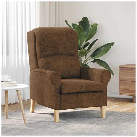 poltrona Marrone 76 x 94 x 102 cm Pelle sintetica - Foto 2