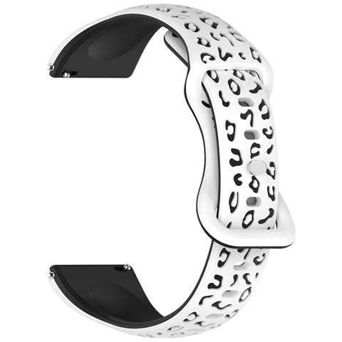 Cinturino Per Orologio In Silicone Bianco E Nero - 22 Mm - Foto 1