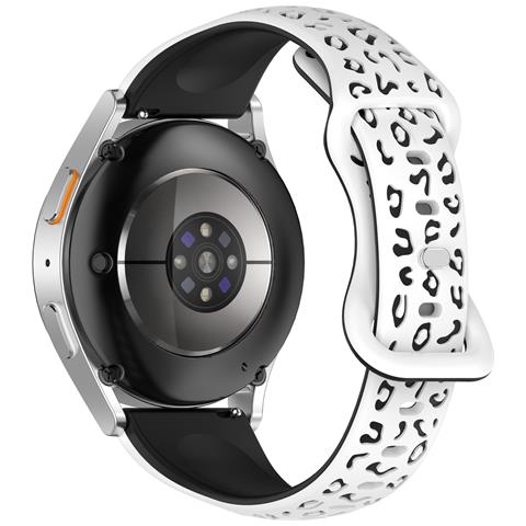 Cinturino Per Orologio In Silicone Bianco E Nero - 22 Mm - Foto 2